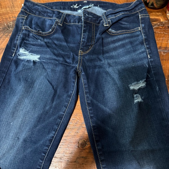 AE Skinny Stretch Dark Wash Jeans - Picture 5 of 8